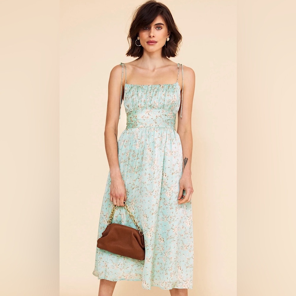 Lakeyo Sage Spaghetti Strap Midi Dress size S